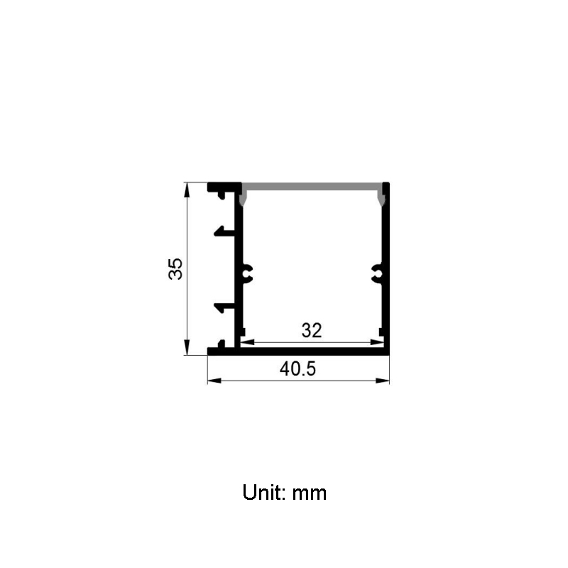 Drywall LED Channel Light Diffuser For 32mm Triple Row 5050 LED Rope Light Drywall LED Channel Light Diffuser For 32mm Triple Row 5050 LED Rope Light
